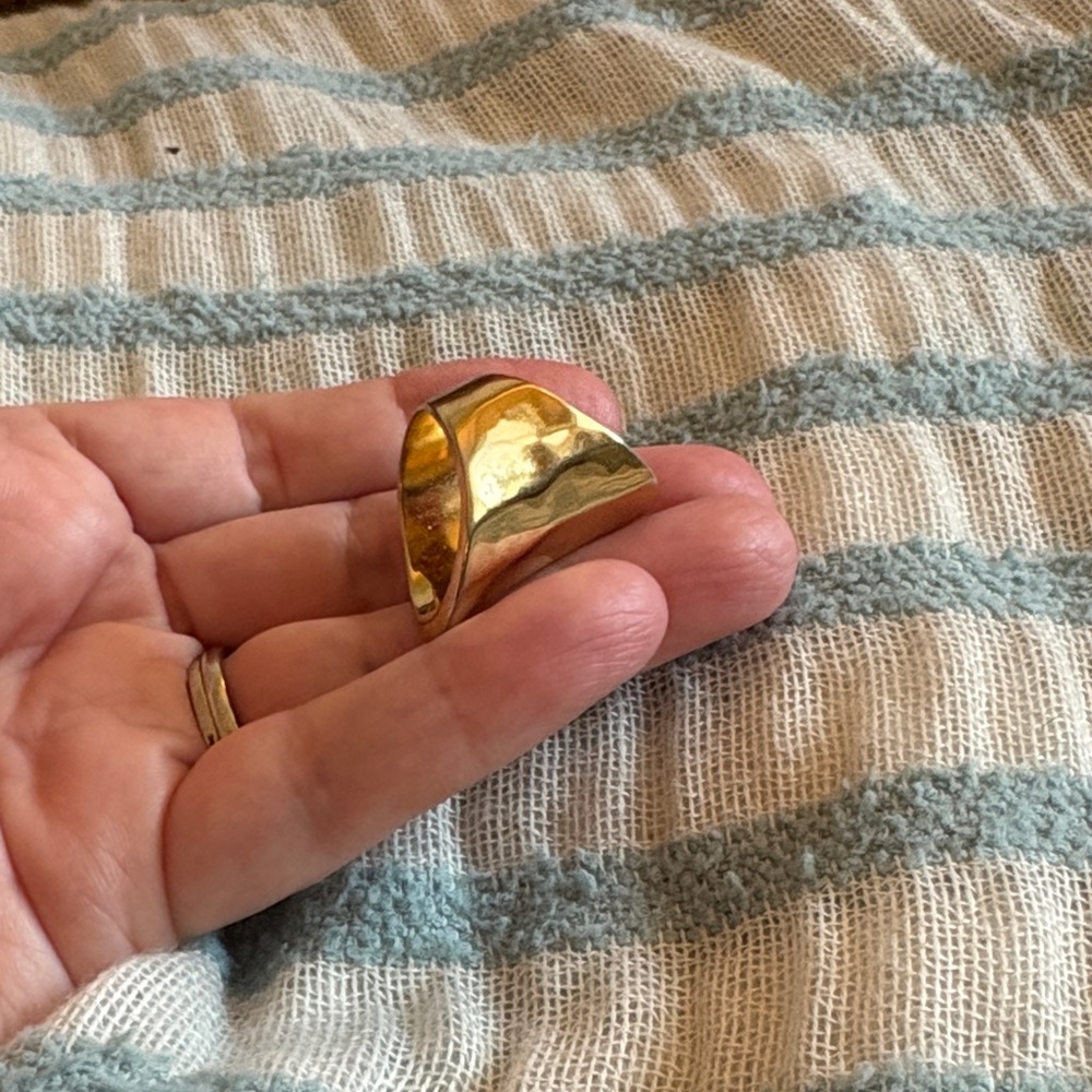 Gold Statement Ring - image 3